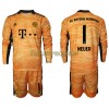 Original Trikotsatz FC Bayern München Manuel Neuer 1 Torwart Heimtrikot 2021-22 Langarm Für Kinder